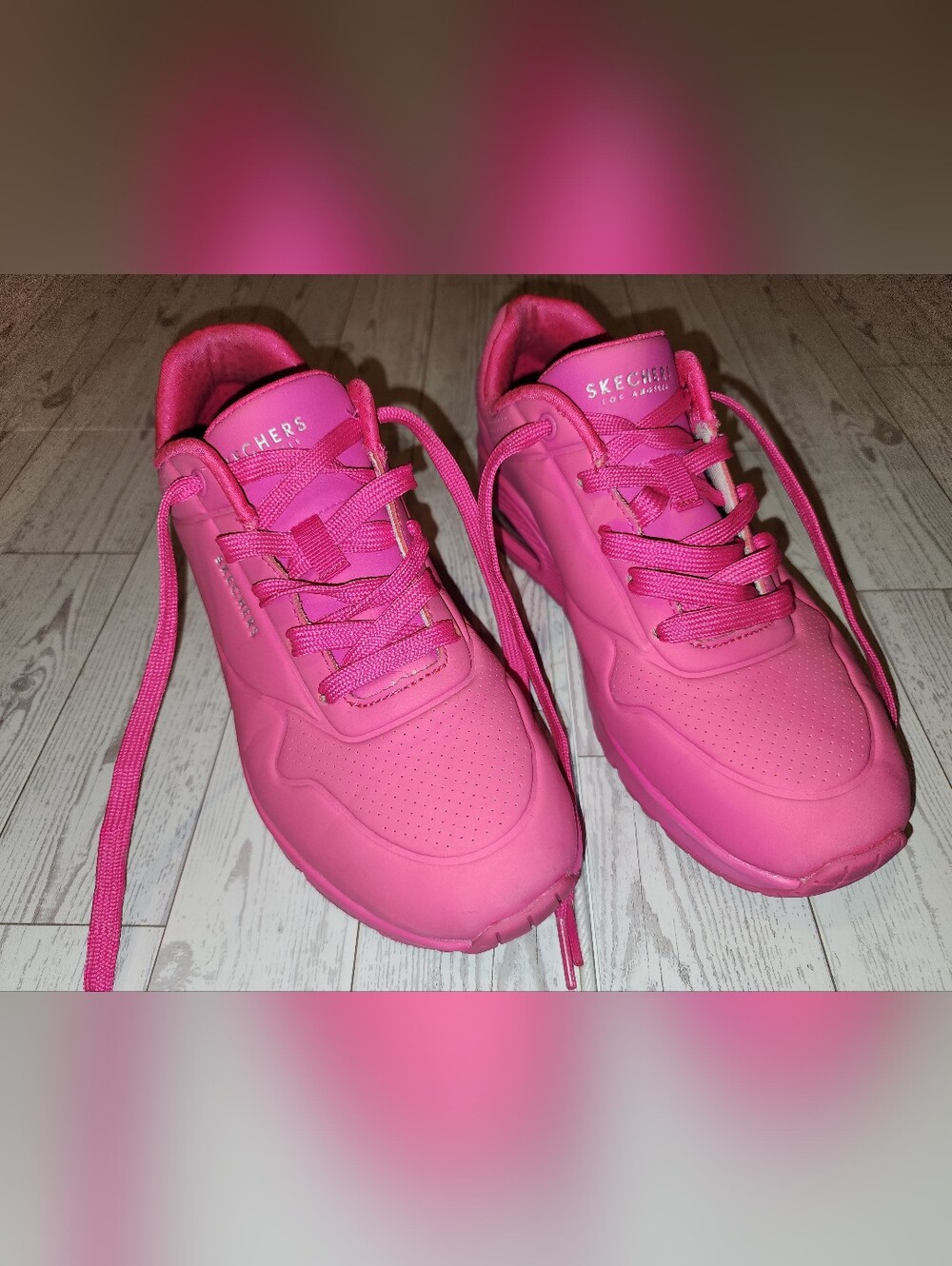 Skechers Hot Pink Fashion Sneakers | Women's US 7.5 | Excellent Condition